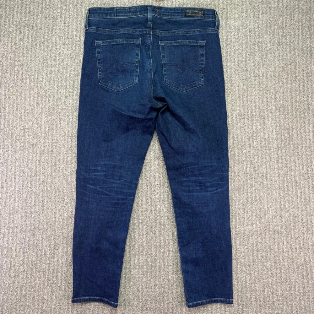AG Adriano Goldschmied The Prima Crop Mid-Rise Cigarette Jeans Womens 28 Blue